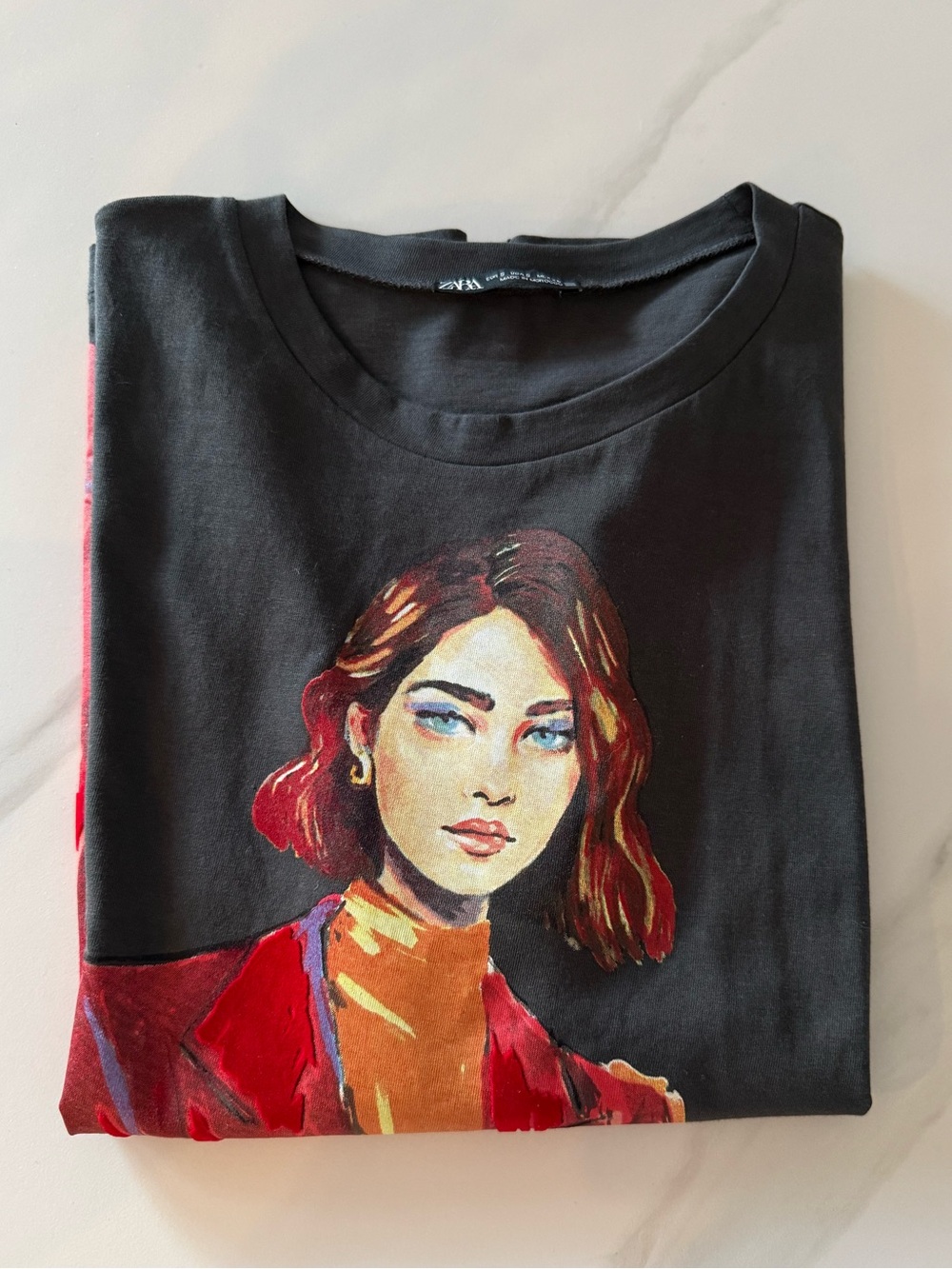 Zara graphic tee size Small